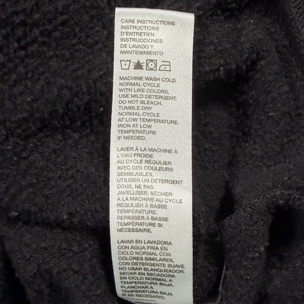 CAT Caterpillar Crossover Neck Graphic Hoodie Black Size Womens Large Workwear - Picture 8 of 8
